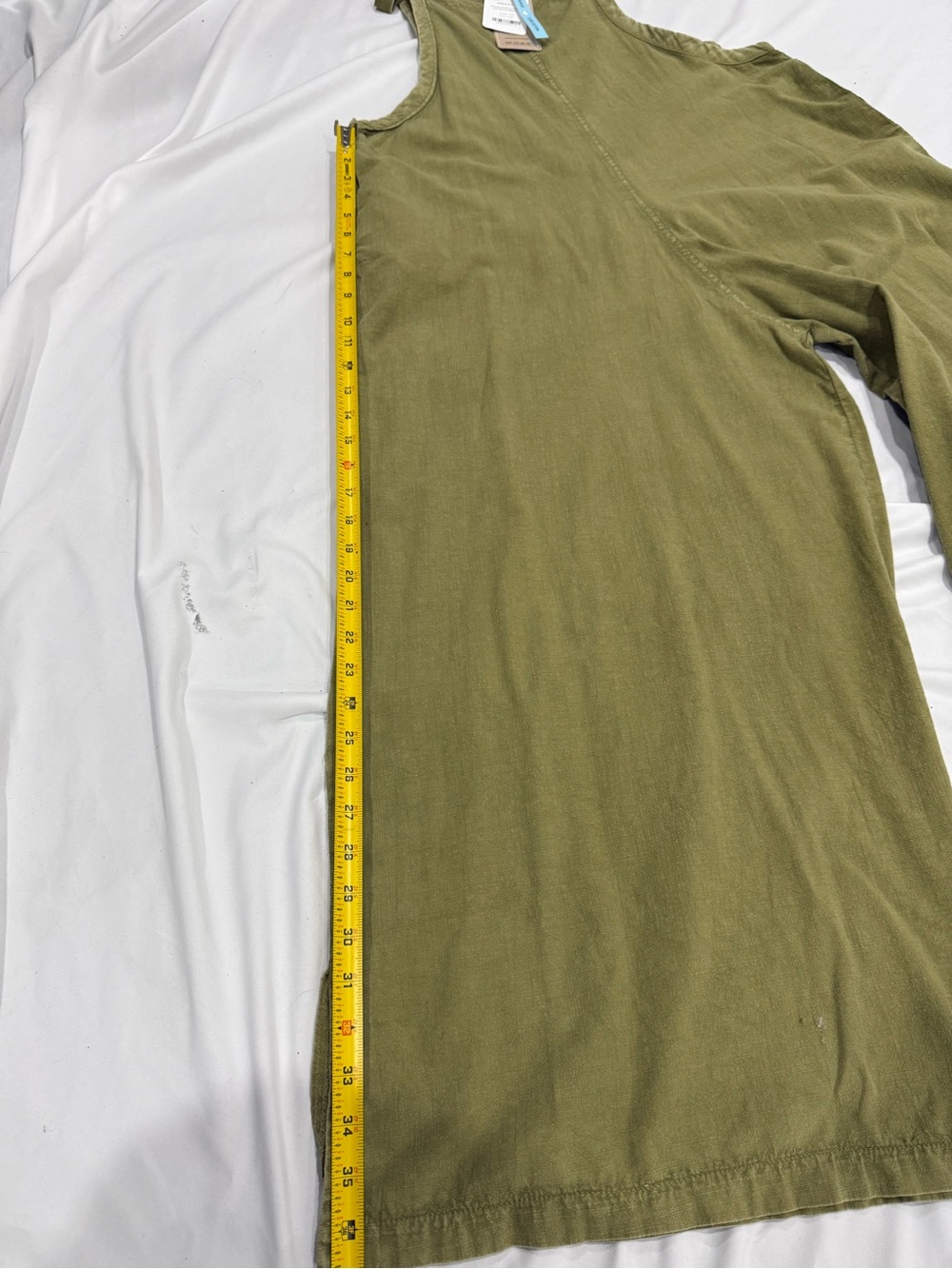 Omeksi Otantik Olive Green Wide Leg Jumpsuit One Size Boho Resort - Picture 6 of 8